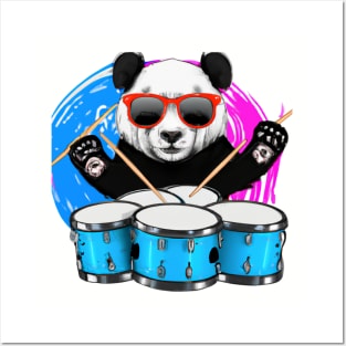 Panda Drummer Posters and Art